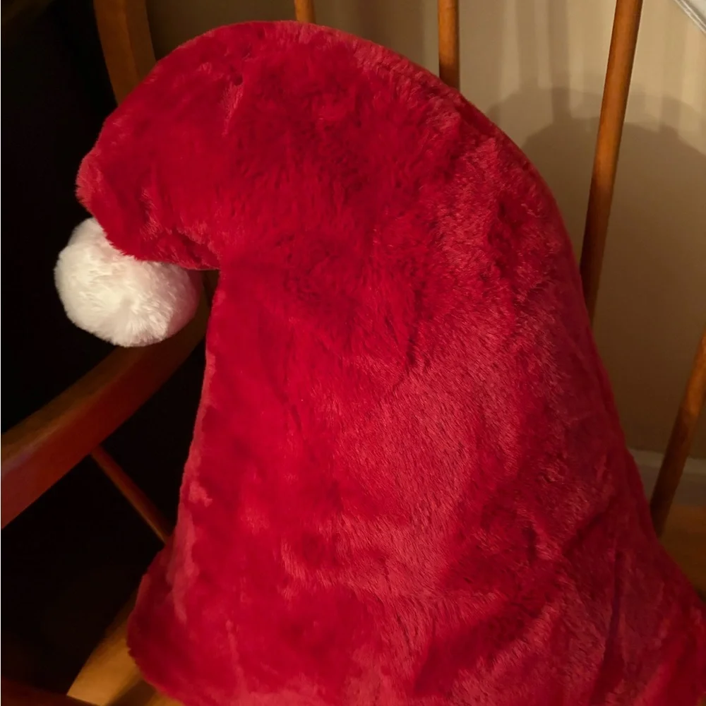Festive Red Santa Hat Plush Pillow